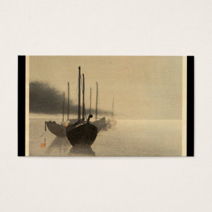 Boats in the Mist by Seitei Watanabe 1851- 1918