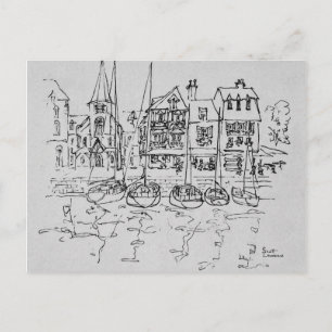 Boats in the Port at Honfleur   Normandy, France Postcard