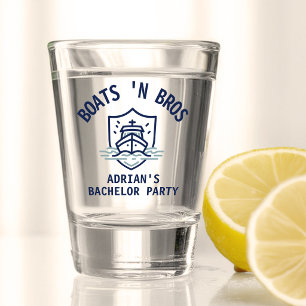 Boats N Bros Bachelor Party Favour Navy Shot Glass
