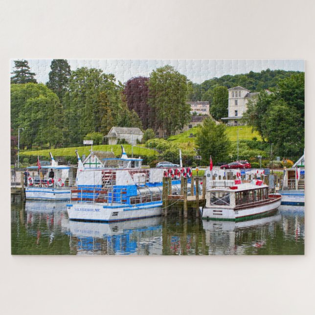 Boats on Lake Windermere, Cumbria, England Jigsaw Puzzle (Horizontal)