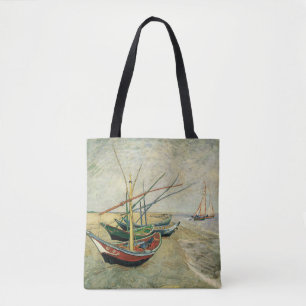 Boats on the Beach at Saintes-Maries Tote Bag