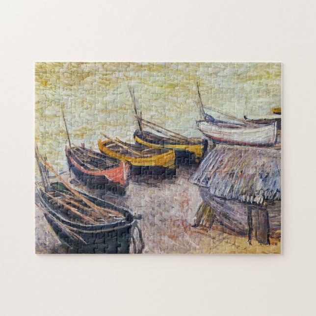 Boats on the Beach Monet Fine Art Jigsaw Puzzle (Horizontal)