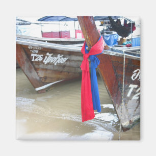 Boats On The Beach Phi Phi Islands, Thailand Magnet
