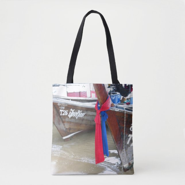 Boats On The Beach | Phi Phi Islands, Thailand Tote Bag (Front)