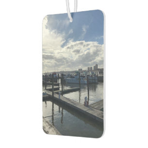 Boats on the Hudson River Riverside Park New York Car Air Freshener