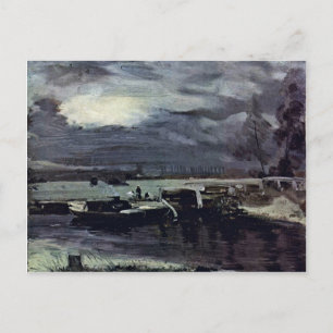 Boats On The River Stour Deadham Church In The Bac Postcard