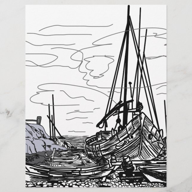 boats on the sea (Front)
