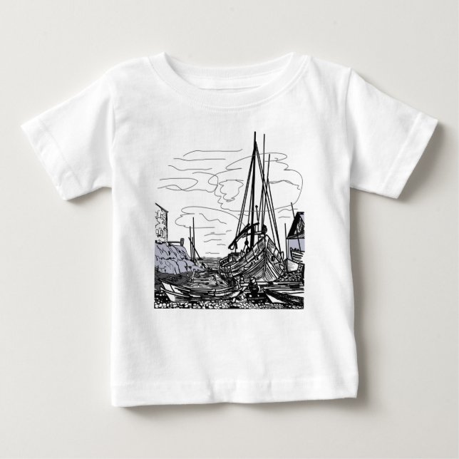 boats on the sea baby T-Shirt (Front)