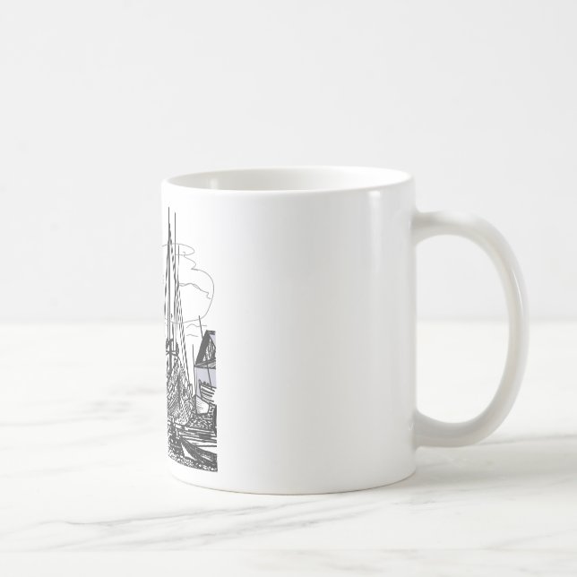 boats on the sea coffee mug (Right)