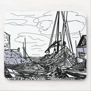 boats on the sea mouse pad