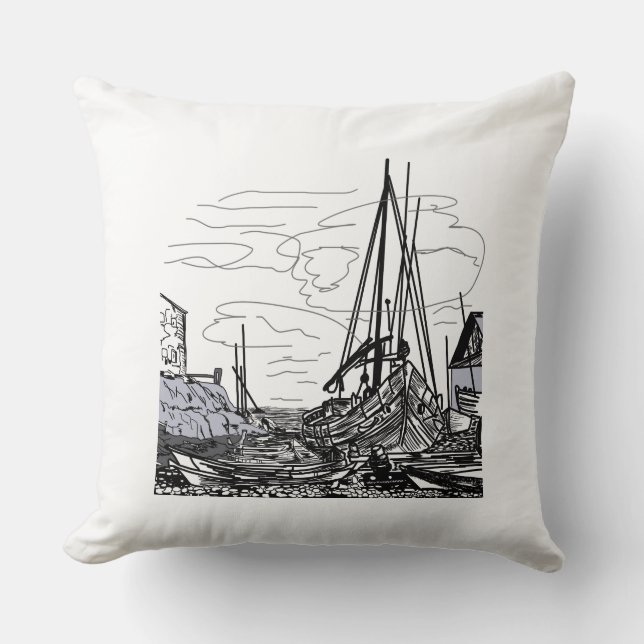 boats on the water cushion (Front)