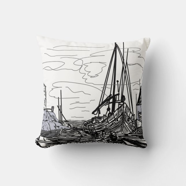 boats on the water cushion (Front)