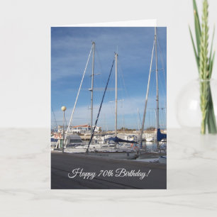 Boats Personalised 70th Birthday Card