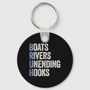 Boats Rivers Unending Hook Funny Fishing Gift Fish Key Ring