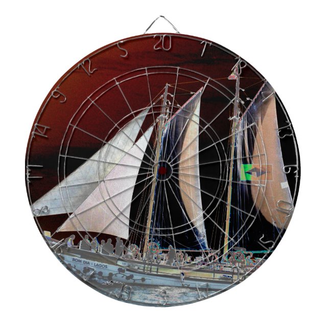 Boats under Sail Dartboard (Front)