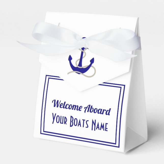 Boats welcome aboard gift favour box (Front Side)