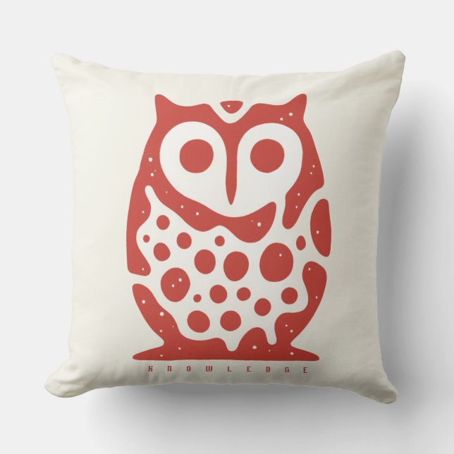 BOAZ Owl – Wisdom Icon Cushion (Front)