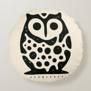 BOAZ Owl – Wisdom Icon Round Cushion