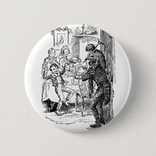 Bob and Tiny Tim 6 Cm Round Badge