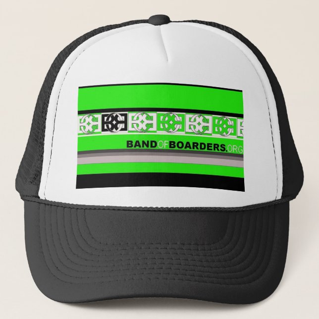 Bob band green trucker hat (Front)
