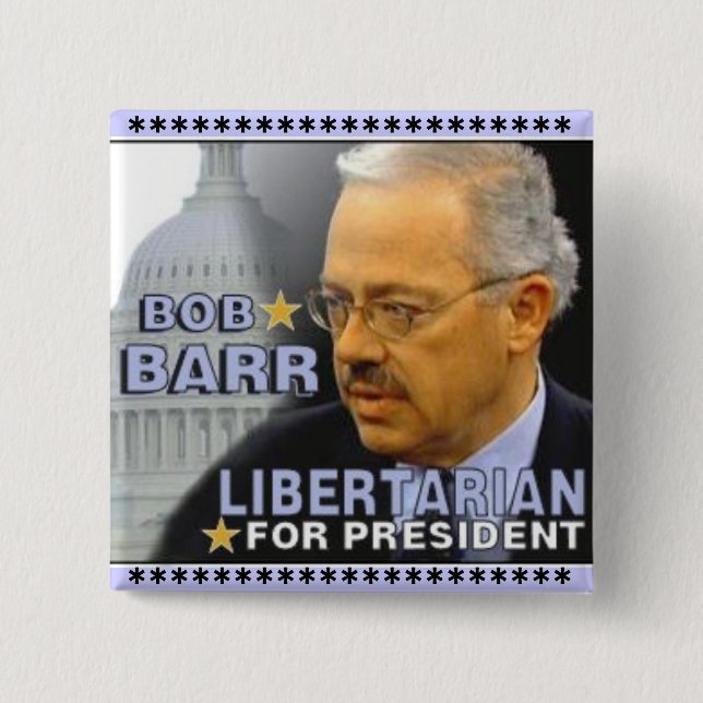 Bob Barr Square Button (Front)