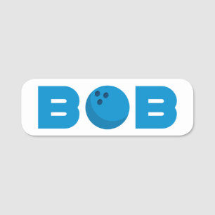 Bob bowling name tag