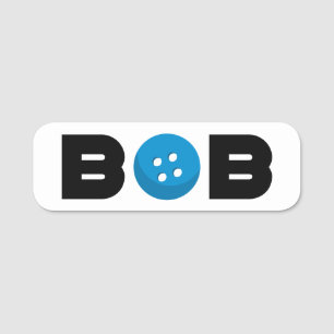 Bob button name tag