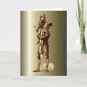 Bob Cratchit and Tiny Tim Christmas Carol Holiday Card