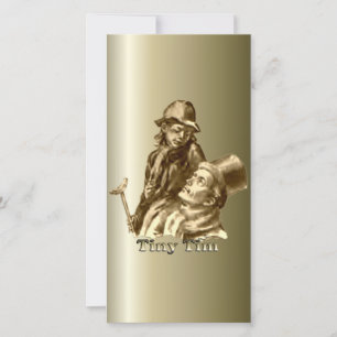 Bob Cratchit and Tiny Tim Christmas Carol Holiday Card
