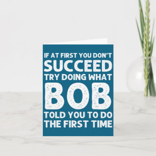 Bob Gift Name D Birthday Funny Christma  Card