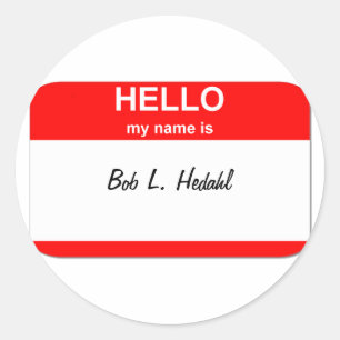Bob L. Hedahl (bobble-head doll) Classic Round Sticker