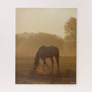 Bob Langrish Arab Grazing At Sunset Jigsaw Puzzle
