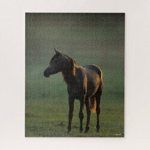 Bob Langrish Arab Standing In Mist Backlit Jigsaw Puzzle