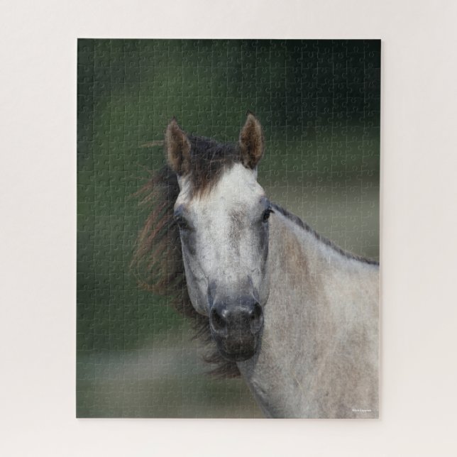Bob Langrish | Grey Quarter Horse headshot Jigsaw Puzzle (Vertical)