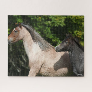 Bob Langrish   Welsh Pony Mare and Foal Headshot Jigsaw Puzzle