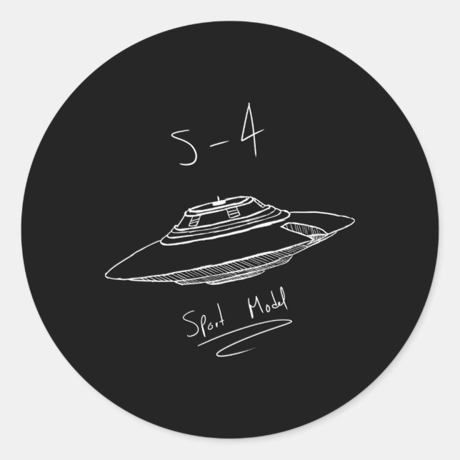 Bob Lazar Sport Model Uap Classic Round Sticker (Front)