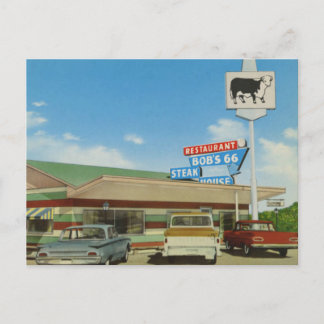 Bob Lyall's Steak House Arizona On U. S. 66.  Postcard
