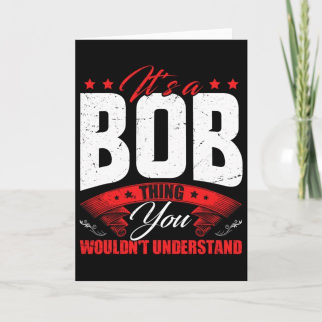 Bob Name Personalised Birthday Fun Christmas  Card (Front)