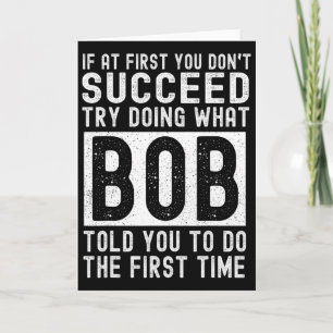 Bob Name Personalised Birthday Fun Christmas Joke  Card