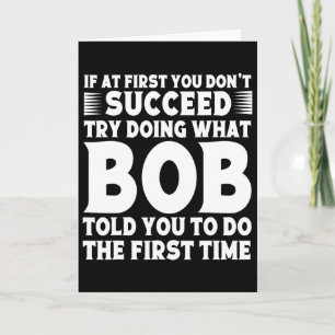 Bob Name Personalised Birthday Fun Christmas Joke Card