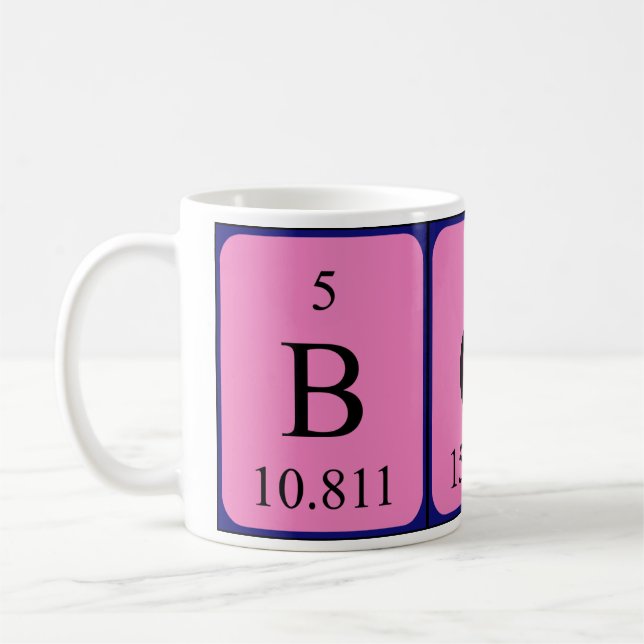 Bob periodic table name mug (Left)