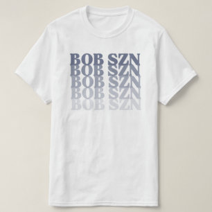 "Bob Season" Cute Denim Blue Custom Graphic Tee