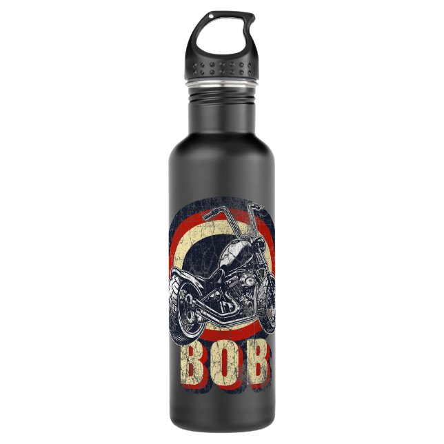 Bob the Bobber Customised Chop Motorcycle Bikers V 710 Ml Water Bottle (Front)