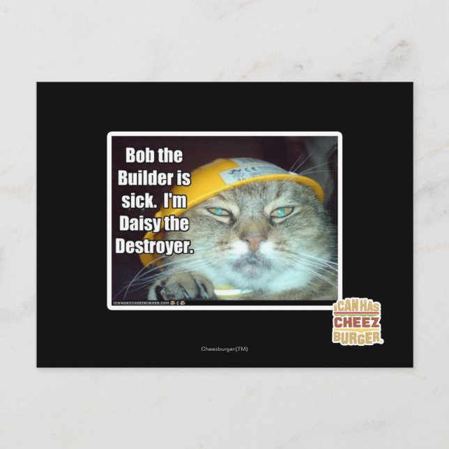 Bob the Builder is sick Postcard (Front)