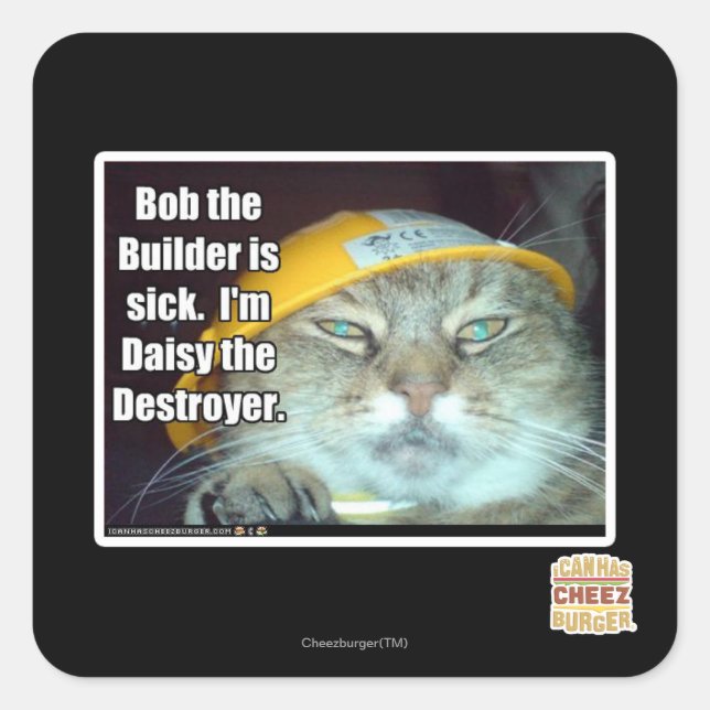 Bob the Builder is sick Square Sticker (Front)