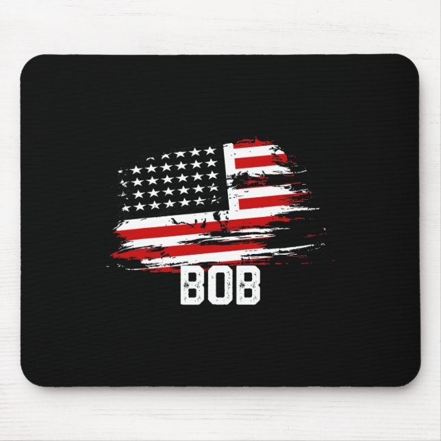 Bob Usa Flag Personalised 4th Of July Bob  Mouse Pad (Front)