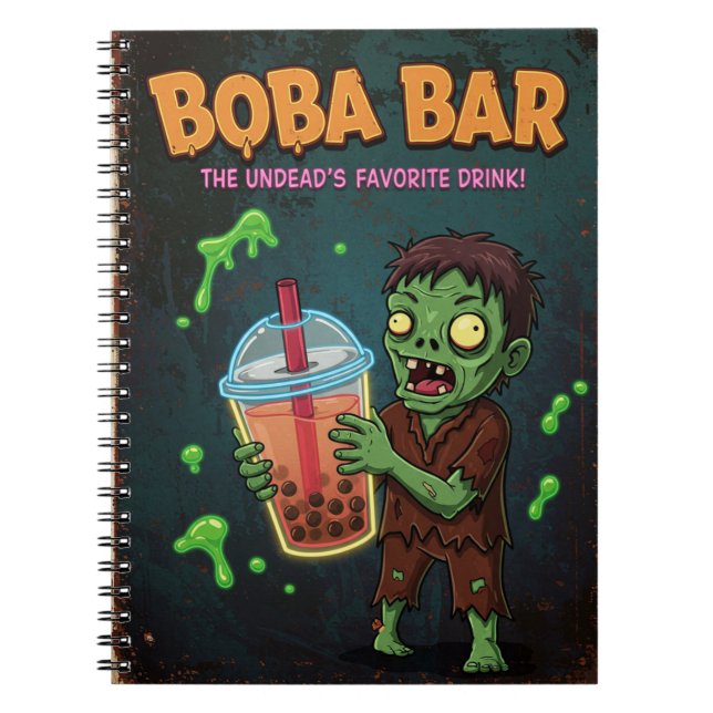 Boba Bar – The Undead’s Favorite Drink! Notebook (Front)