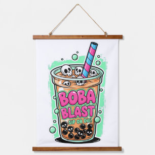 Boba Blast – Sip or Die! Hanging Tapestry