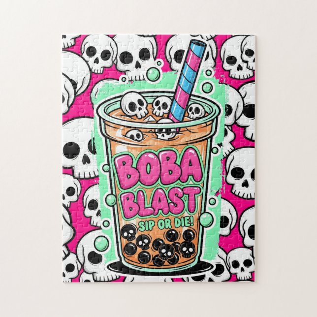 Boba Blast – Sip or Die! Jigsaw Puzzle (Vertical)