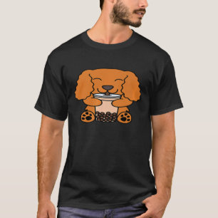 Boba Bubble Milk Tea Cocker Spaniel Dog T-Shirt